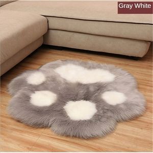 Mignon chat patte ours pied coussin Animal empreinte forme doux en peluche tapis maison canapé Table tapis de sol chambre décoratif 220301