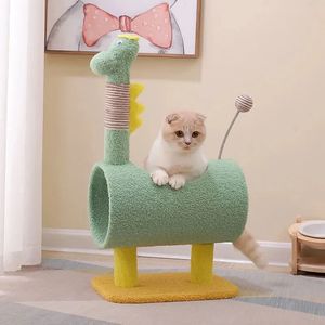 Lindo gato Scratcher Trewing Tree House Cats Marco de rasguño Post para Tower Board Toy Pet Products Pets Muebles 240320