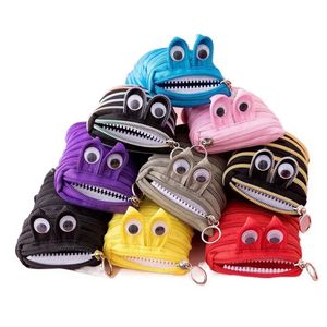 Leuke rupsen Monster Zipper Pencil Pencil Bag Creative Student Large -Capacity Stationery Box I0419