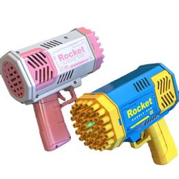 Lindos niños Gatling 40 Hole Mini Edition Space Bubble Gun Light Edition Outdoor Toy Ultra Long Range Bubble Machine