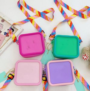 Leuke kinderen siliconen handtas zomer baby crossbody schoudertassen min kinderportemonnee