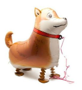 Jouets mignons pour enfants, chien doré marchant, lot de 50 pièces, ballon en aluminium, Animal en marche, ballon en aluminium, 9567616