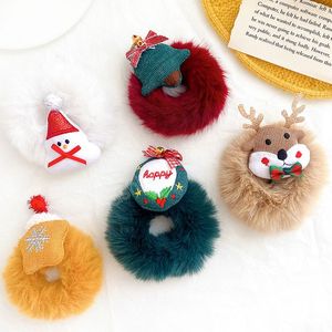 Bonitas bandas navideñas para el pelo para niñas, banda de goma elástica, accesorios para el cabello, tocados de Navidad para niños, adornos para el pelo, regalo