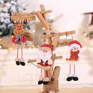 Mignon arbre de noël suspendu, père noël, bonhomme de neige, poupées de renne, décorations de noël, ornement de fête Festive, cadeaux de noël, nouvel an