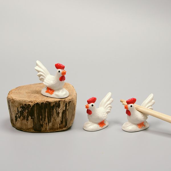 Porte-baguettes en céramique en forme de coq/canard/lapins, vaisselle, décoration de la maison, ornements artisanaux