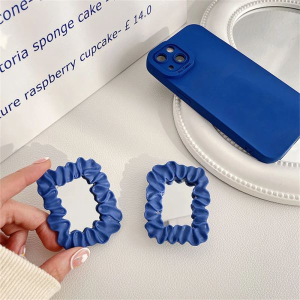 Lindo crema Glue Love Heart Mirror Ins Ins Phone Grip Tok Griptok Holder Ring para iPhone 11 13 Accesorios Soporte de teléfono