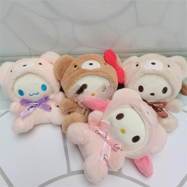 Bonito oso de peluche para travestis, muñeco de peluche, colgante para mochila, perro de jade, muñeco, llavero, juguete de peluche