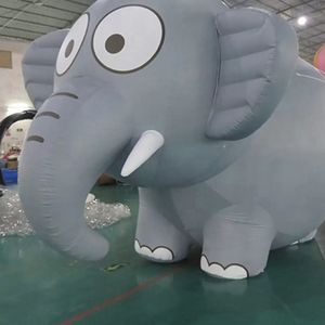 Éléphant gonflable personnalisé mignon de 2.4/3/4/5mL, décoration de fête publicitaire de carnaval/jouets d'exposition d'éléphants gonflables géants