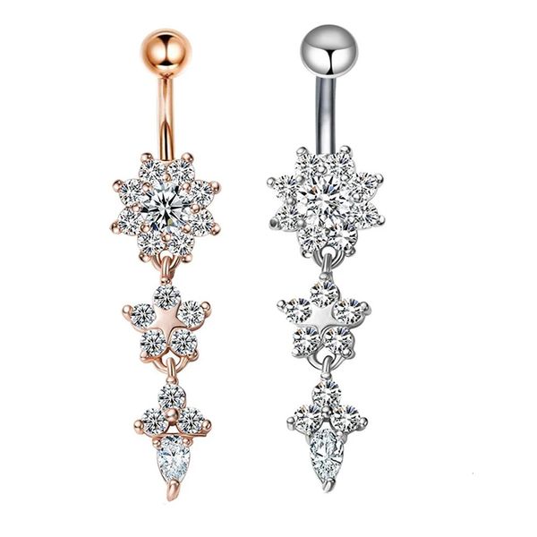 Mignon Dangle ventre anneau Pack 14G nombril Piercing en vrac Sexy ventre anneau ensemble nombril anneau Lot Pircing Ombligo bijoux 240228