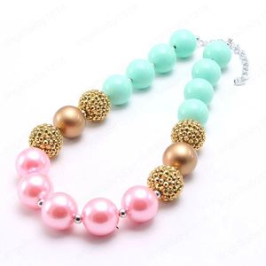Mignon Design filles enfants grosses perles collier enfant Bubblegum collier de perles bijoux faits à la main pour cadeau de fête