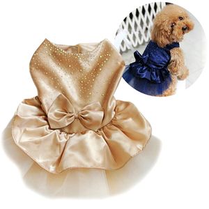 Robes mignonnes pour chiens, jupe en gaze avec nœud papillon, vêtements de princesse à paillettes, fournitures pour chiens, 240322