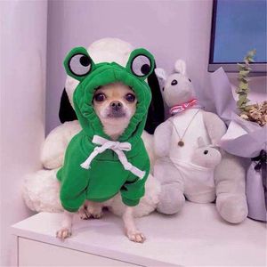 Schattige hond hoodie kikker vorm hond jassen pet Halloween cosplay kostuum huisdier kleding honden sweatshirt met capuchon voor puppy's kat