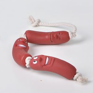 Mignon chien jouets forme de saucisse pour chiot chien jouets à mâcher formation interactive résistant aux morsures dents de meulage chiens produits pour animaux de compagnie