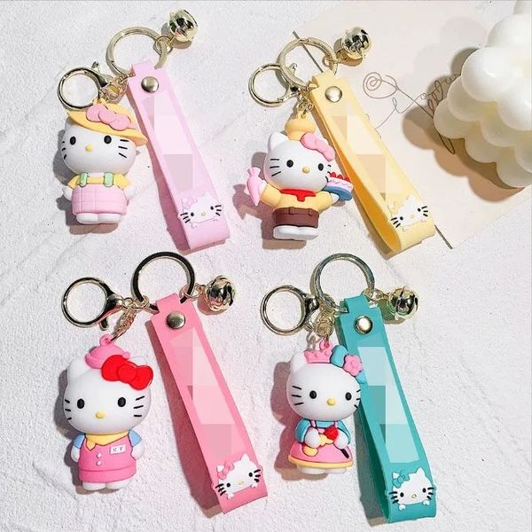 Mignon poupée gâteau rose chat poupée machine cadeau pendentif dessin animé porte-clés 2024