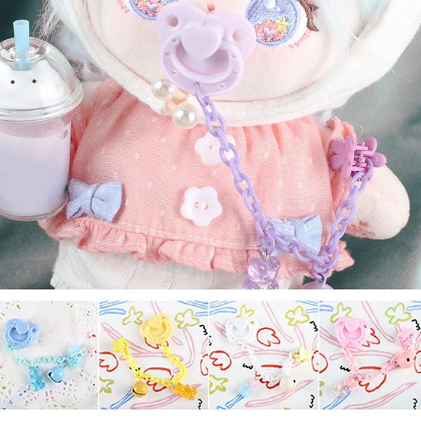 Chaîne de sucette de poupée mignonne, Mini accessoires de maison en coton, jouet cadeau pour enfants 240223