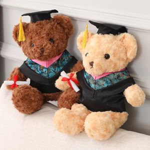 Mignon dr ours peluche jouet Kawaii petit ours en peluche poupée en peluche oreiller apaisant pour enfants cadeau de remise des diplômes étudiant