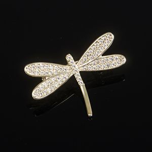 Broches de libellule mignonnes pour femmes luxe ￠ plaque d'or broche broche corsage bijoux accessoires de mariage de bal