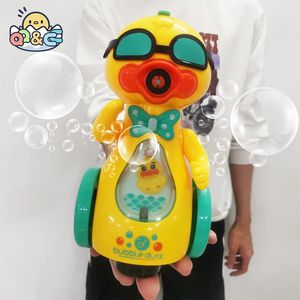 Machine de bulles de savon de canard mignonne avec musique légère pour enfants vendoir automatique jouet bébé bulle bulle pistolet toys d'été pour enfants 240416