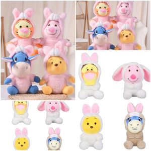 Jouets en peluche lapin rose blanc de pâques, Luffy Joe Basolon, figurines d'action mignonnes, jeux pour enfants, compagnon de jeu, cadeau d'anniversaire