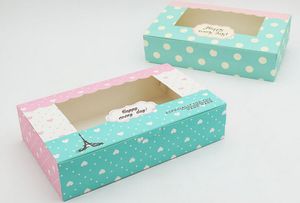 Leuke Eiffeltoren Groene Verpakking Doos voor 4/6 Stks 80G Mooncake Pastry Box Voedsel Verpakking Geschenkdoos Groothandel, Cookies Box 2 Maten Gratis Verzending