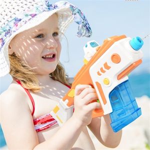 Pistola de agua eléctrica bonita para niños, juguetes de playa de verano, juegos de agua, pistola de agua de alta presión, juguete colorido para niños 220726