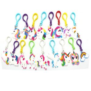 Leuke Fairytale PVC Eenhoorn Sleutelhanger Multi-stijl Paard Sleutelhangers Houder Legering Sleutelhanger Voor Vrouwen Meisjes Gift Sieraden