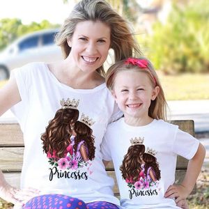 Mignon famille Look correspondant vêtements maman et moi T-shirt mère fille fils tenues femmes maman T-shirt bébé fille garçons T-shirt