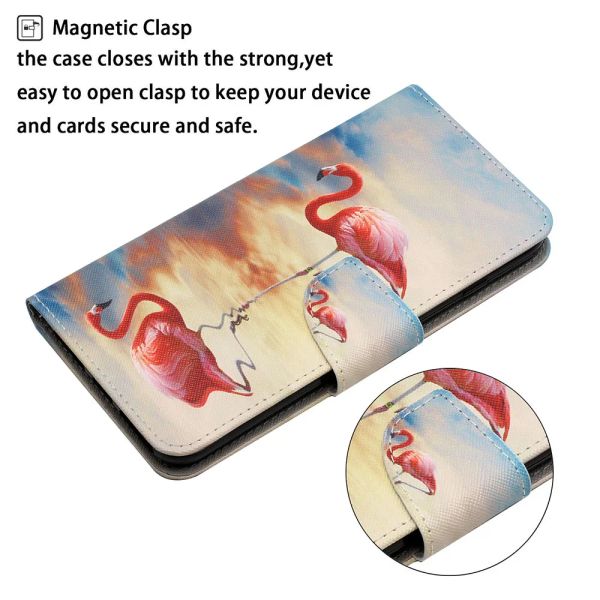 Étui à rabat en cuir peint en cuir peint pour l'iPhone 6 6s 7 8 x xr xs max 11 pro du portefeuille de cartes de portefeuille couverture du livre Etui