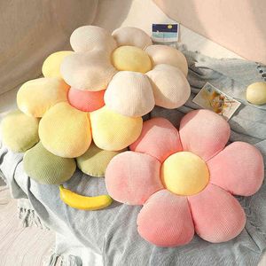 Cute Flower Throw Pillow Soft Cartoon Office Chair Cushion Living Bedroom Home Decor Pillows Indoor Decorative Cushions for Sofa 211110