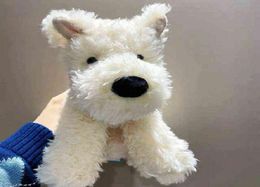 Mignon cheveux moelleux West Highland White Terrier peluche doux chiot câlin peluche animaux réalistes bébé Sussen sommeil poupée J2207046462558