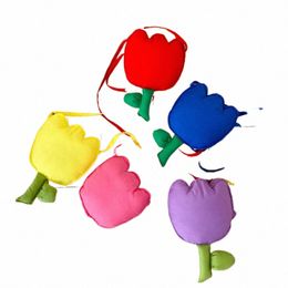 Mignon Fr Petit sac à bandoulière pour enfants Doux rembourré Filles Enfants Porte-monnaie Sacs à main Belle Tulip Floral Princ Sacs à bandoulière 40hZ #