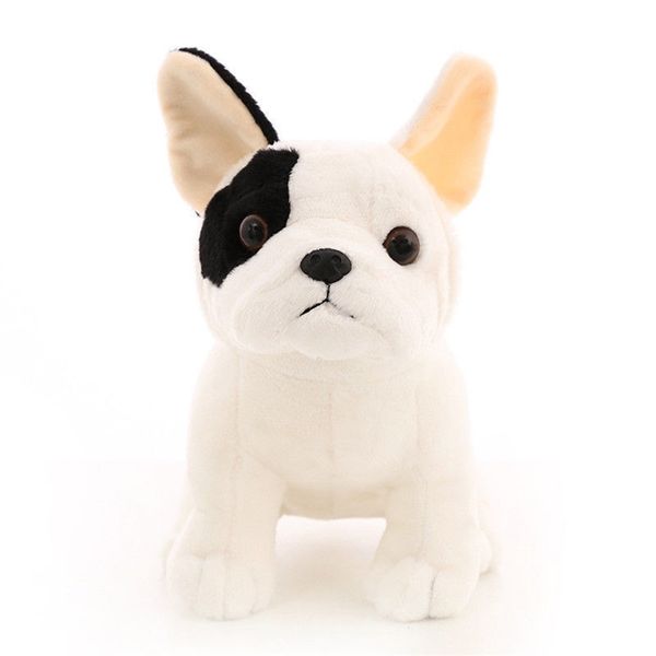 Mignon bouledogue français peluche jouet assis pose mascotte ombres chien poupée en peluche pour enfants cadeau LJ201126