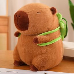 Animal en peluche capybara mignonne entièrement remplie avec tortue toys toys pour bébé apaiser oreiller de sommeil Noël beau cadeau 240319