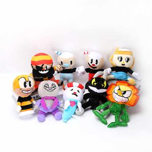 Mignon amusant Anime en peluche le spectacle de Cuphead en peluche jouet en peluche Teacuphead aventure tasse à thé roi en peluche animaux doux en peluche