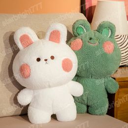 Mignon fourrure peluche lapin grenouille en peluche peluche dessin animé bébé poupée pour enfant créatif ornement petite amie cadeau d'anniversaire