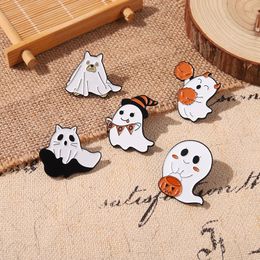 Leuke Ghost Kerst Broches Pin voor Vrouwen Mode Jurk Jas Shirt Demin Metalen Grappige Broche Pins Badges Promotie Gift sieraden