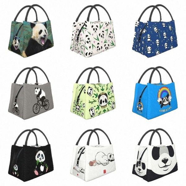 Mignon Giant Giant Panda Isulater Lunch Sac pour femmes Portable Animal Lover Thermal Coler Lunch Tote Office Picnic Travel P3SZ #