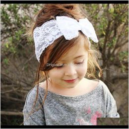 Mignon fille enfants né bébés arc bandeau turban bandeau chapeaux dentelle bandeau blanc rose violet rouge avec sac OPP Paclage N4Uce Qfzmv