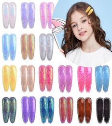 Coupés filles paillettes Hairclip Hairpins Hairpins Kids Girl Rainbow Bb Coiffure de cheveux Barrettes Couleurs Couleurs Headwear Hair Accessories7178119