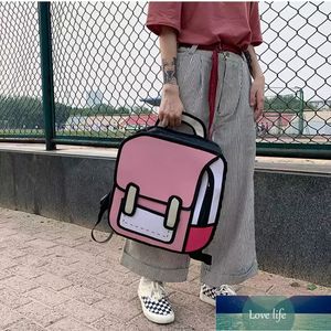 Schattige meisjes Traval Rucksack 2D Tekening Backpacks voor vrouwen Creative 3D Jump Cartoon School Bag