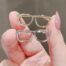 Mignon lunettes broches mode coréenne hommes costume chemise col broches femme pull Corsage Badge accessoires de bijoux de luxe