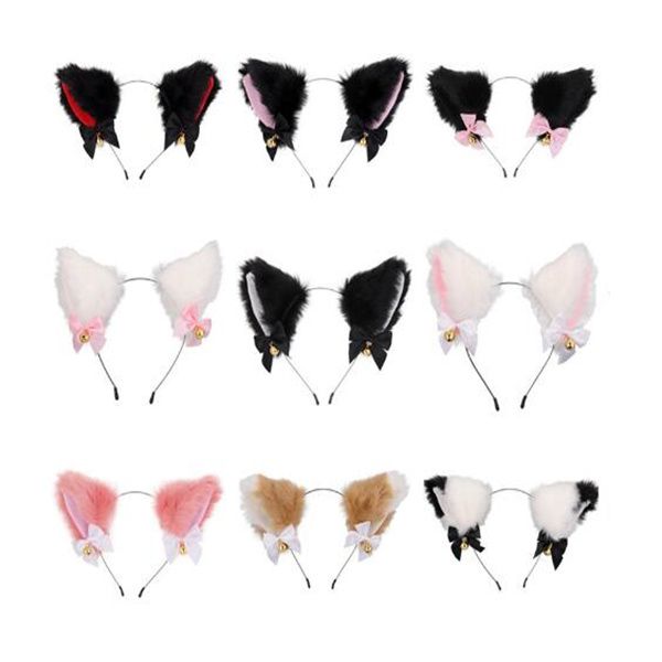 Accessoires de cheveux mignons femmes fille renard oreilles de chat bandeaux belle charmante soirée Club Bar Cosplay pince à cheveux bandeau GC1530