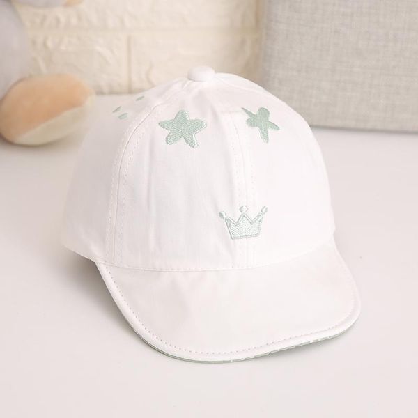 Lindo corazón corona bebé niña sombreros algodón bebé niño gorra recién nacido niño gorra de béisbol ajustable sombreros de verano para 6-24 meses