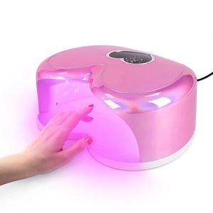 Leuke hartvorm sneldrogende manicure pedicure machine Lichtgewicht 96W Hybrid Pro Cure UV LED nagellamp 240111