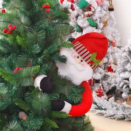 Leuke knuffels The Tree Doll Santa Claus Sneeuwman Kerstboom Ornament Feestelijke Decoratie Noel Atmosfeer Doek Xmas jaar decor 211104