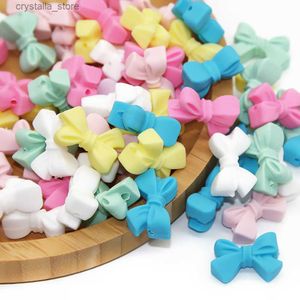 Cute-Idea 10PCS Cuentas de arco de silicona Dentición de bebé Mordedor masticable para bebés Cadena de chupete Accesorios de juguete Producto de bebé Comida Grad L230518