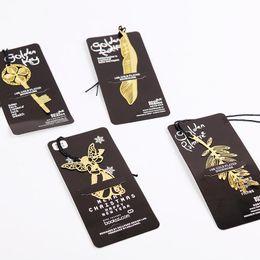 Schattige kawaii gold metal bladwijzer vintage sleutel veer engel bladwijzers paperclip voor boek Koreaanse statio jllhkb