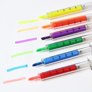 Schattige kawaii nieuwigheid verpleegster naald spuit vormige markeerstift marker marker pen briefpapier schoolbenodigdheden gratis nieuwigheid naald naald spuit