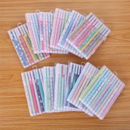 Leuke kawaii -briefpapier 10pcset gekleurde gel pennen 10 kleuren creatieve Koreaanse stijl glitter pen voor doodle school kantoorbenodigdheden 220714