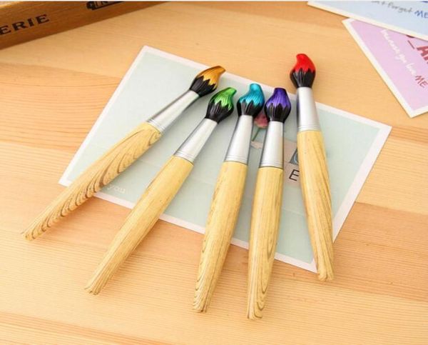 Mignon Kawaii stylo à bille en bois stylos à bille créatifs pour enfants écrivant des étudiants cadeau scolaire nouveauté papeterie coréenne GA3172855093